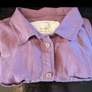 Not Perfect Linen Dijon shirt Dusty Lavender